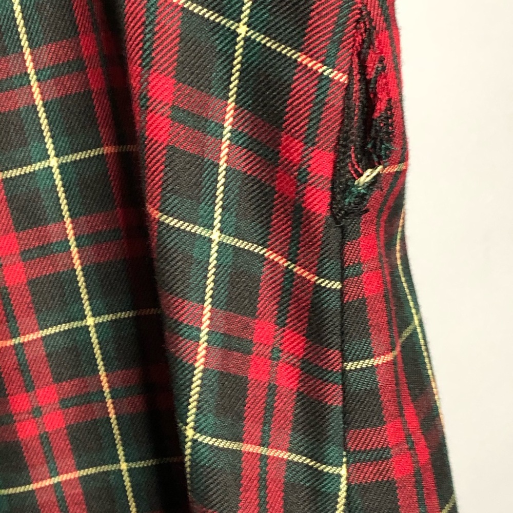 [✨️BOGO✨️] Atmosphere Red and Green Plaid Mini Dress with Bow - Picture 6 of 6